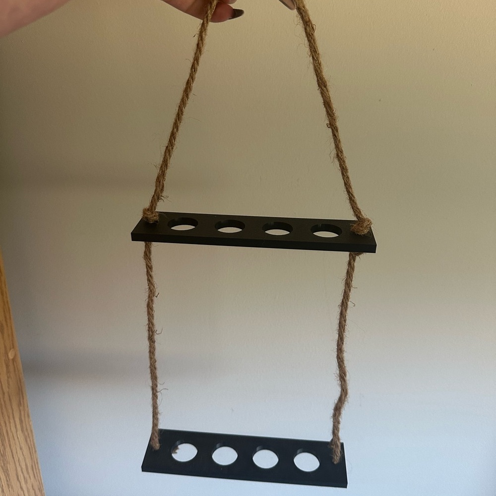 Black Hanging Propagation Tube Holder